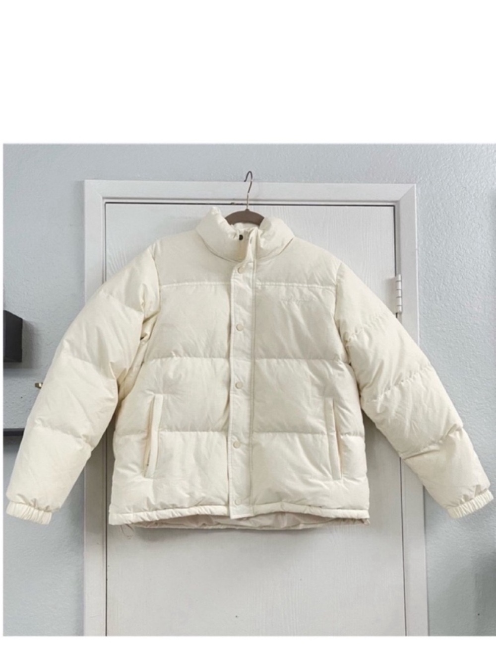 Madhappy Down Cream Puffer Jacket - Lightweight Warmth Size M